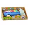LEAN TOYS Hippopotamus Cymbals On Wheels Instrument For Children Colorful Educational