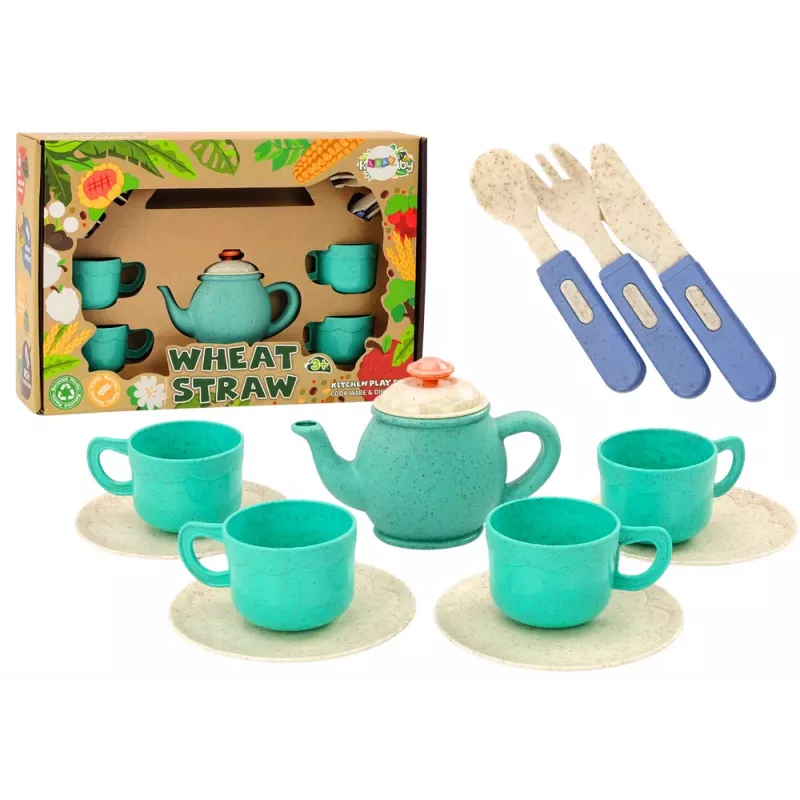 LEAN TOYS Disney Frozen Stalo Indų Rinkinys 22 Dalys - Puodeliai, Lėkštės, Stalo Įrankiai, Arbatinukas