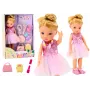 LEAN TOYS Balerinos lėlė su rožiniais aksesuarais