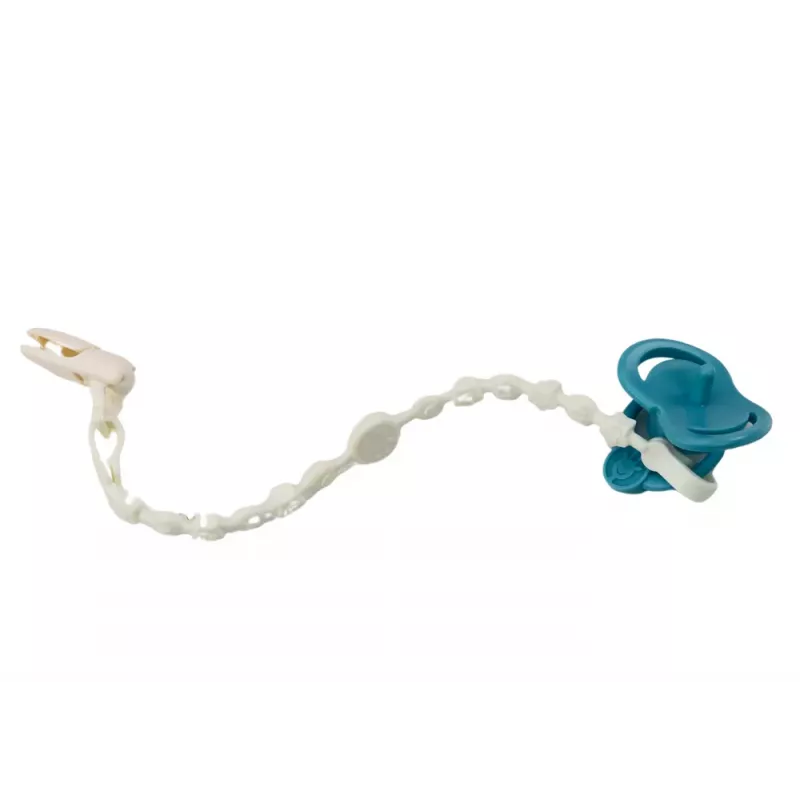 LEAN TOYS Baby Doll baltais ir pilkais drabužiais, kepure, čiulptuku ir antklode