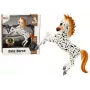 LEAN TOYS Horse Figurine White Horse with Polka Dots Standing Stable Farm Cute Horse