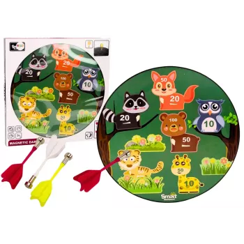 LEAN TOYS Magnetic Animals Green Arcade Darts Game