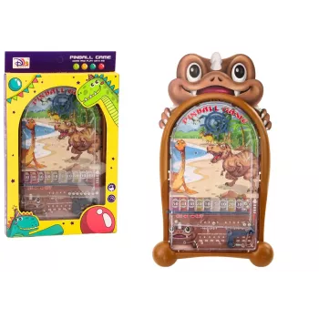 LEAN TOYS Pinball Arcade Game Dinosaurs Brown Stand