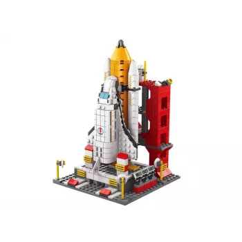 LEAN TOYS Statybiniai blokeliai Kosminė raketa 6in1 Erdvės laivai 1000 vnt.