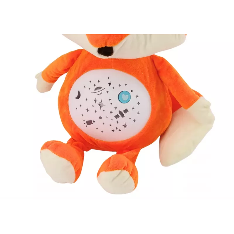 LEAN TOYS Plush Teddy Bear Sleeping Lights Sounds Night and Day Mode Fox