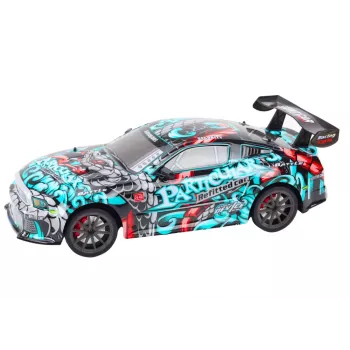 LEAN TOYS Didelis nuotoliniu būdu valdomas RC sportinis automobilis 1:8 Šviesos Garsai Graffiti