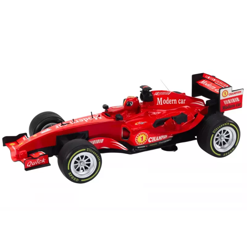 LEAN TOYS nuotolinio valdymo lenktyninis automobilis RC Racer 1:12 raudonas su šviesomis ir garsais