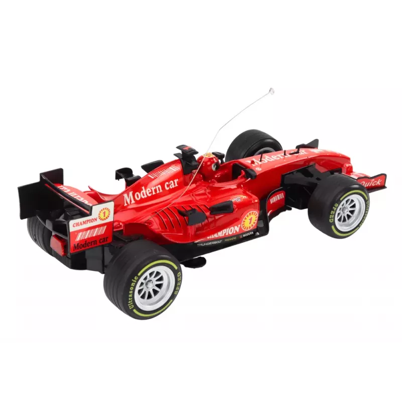 LEAN TOYS nuotolinio valdymo lenktyninis automobilis RC Racer 1:12 raudonas su šviesomis ir garsais