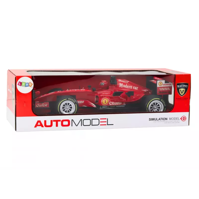 LEAN TOYS nuotolinio valdymo lenktyninis automobilis RC Racer 1:12 raudonas su šviesomis ir garsais