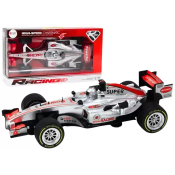 LEAN TOYS Racer Sports Car 1:9 Scale Silver RC Car with Sounds
