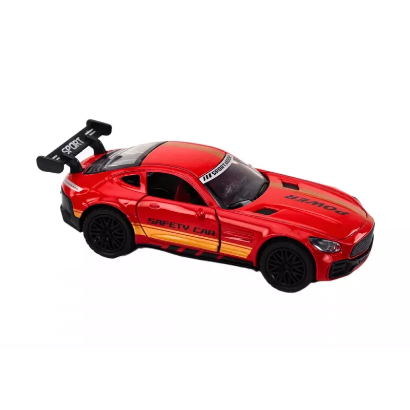 LEAN TOYS Sportinis automobilis 1:32 liejimo modelis Porsche 911 Carrera S raudonas su atbulinės eigos mechanizmu ir spoileriu