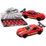 LEAN TOYS Sportinis automobilis 1:32 liejimo modelis Porsche 911 Carrera S raudonas su atbulinės eigos mechanizmu ir spoileriu