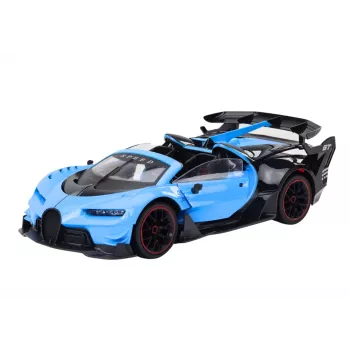 LEAN TOYS nuotoliniu valdymu sportinis automobilis RC 1:12 su atsidarančiomis durimis mėlynas
