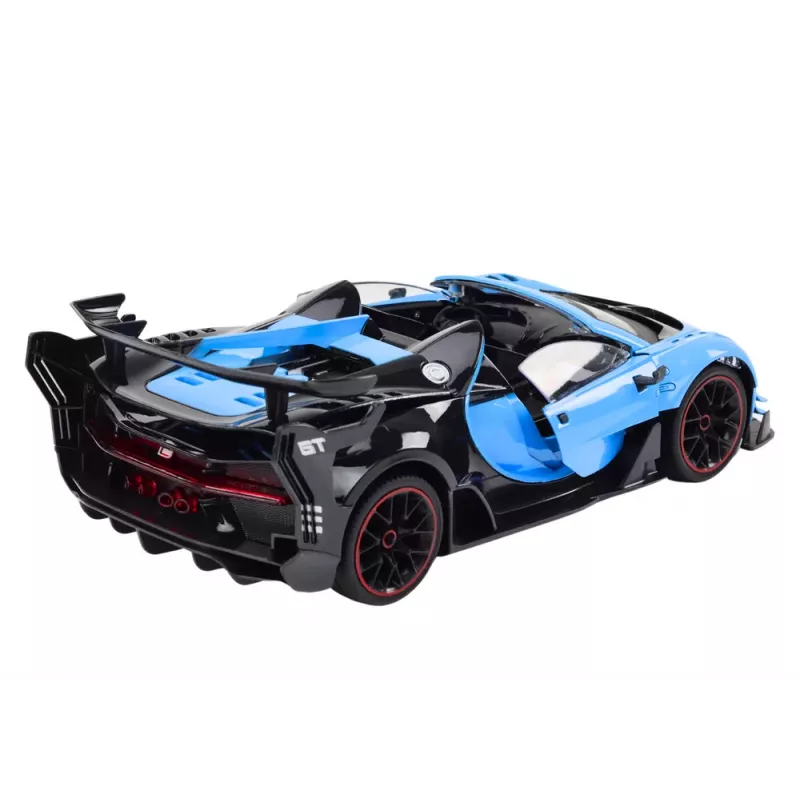LEAN TOYS nuotoliniu valdymu sportinis automobilis RC 1:12 su atsidarančiomis durimis mėlynas