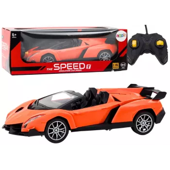 LEAN TOYS Automobilis su nuotolinio valdymo pulteliu Sportinis Automobilis RC 1:16 Oranžinis