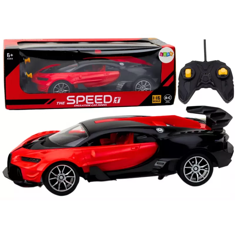 LEAN TOYS nuotoliniu valdymu sportinis automobilis raudonas 1:16 RC automobilis
