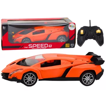 LEAN TOYS nuotolinio valdymo sportinis automobilis oranžinis RC automobilis 1:16