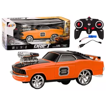 LEAN TOYS RC automobilis 1:18 Drift 360 Šviesos Garsai Oranžinis
