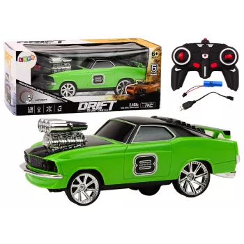 LEAN TOYS RC automobilis 1:18 Drift 360 Šviesos Garsai Žalias