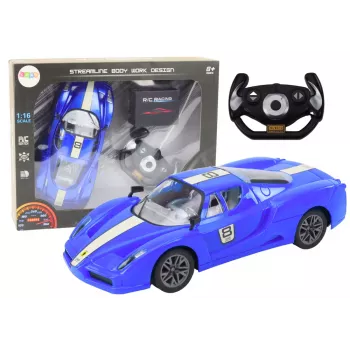 LEAN TOYS nuotolinio valdymo sportinis automobilis 1:16 R/C mėlynas