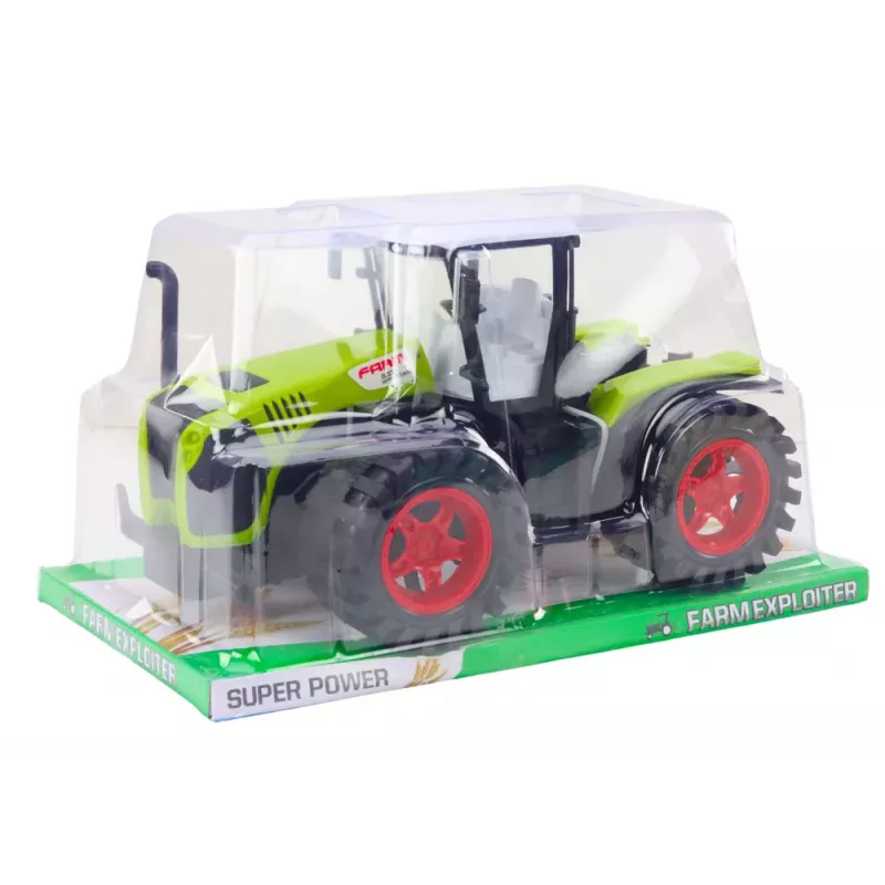 LEAN TOYS Ūkio Traktorius Didelis Friction Drive Žalias Žemės Ūkio Automobilis