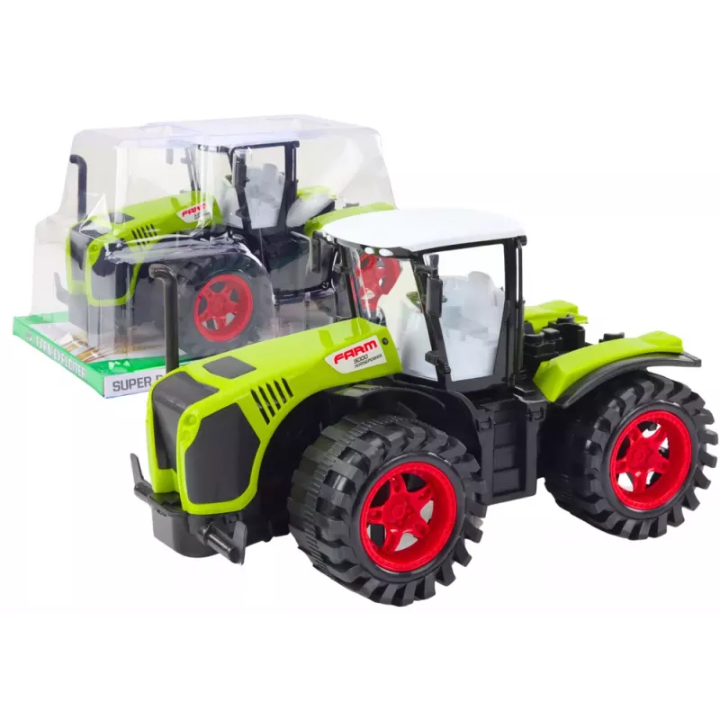 LEAN TOYS Ūkio Traktorius Didelis Friction Drive Žalias Žemės Ūkio Automobilis
