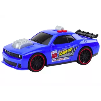 LEAN TOYS Race Car Lights Sounds Opening Engine Blue