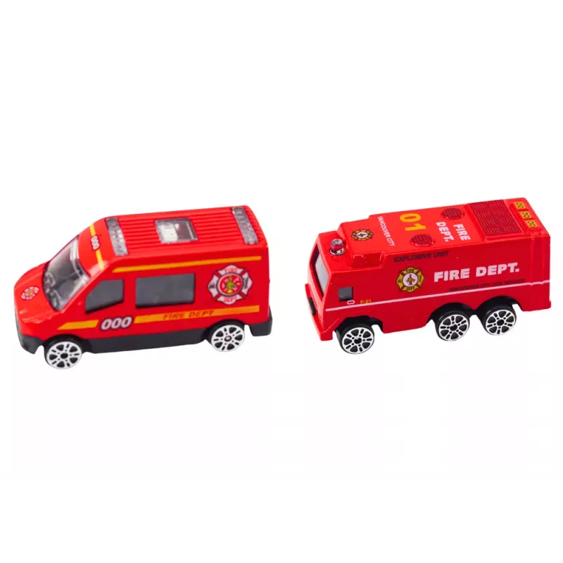 LEAN TOYS Lora Tow Truck Race Track 2in1 Lights Sounds Signs Cars Red