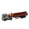 LEAN TOYS Wood Truck Truck Trailer 1:24 Wood Logs Sounds Lights