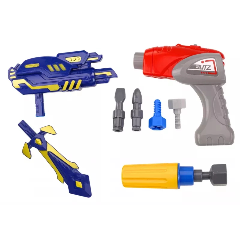 LEAN TOYS Screwing Robot Weapon Drill Screwdriver Light Sound Green