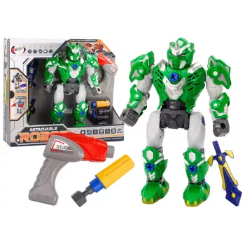 LEAN TOYS Screwing Robot Weapon Drill Screwdriver Light Sound Green