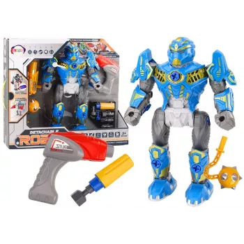 LEAN TOYS Robot Twisting Weapon Drill Screwdriver Light Sound Blue