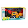 LEAN TOYS Ardomas Sunkvežimis su Krano Strėle DIY Oranžinis