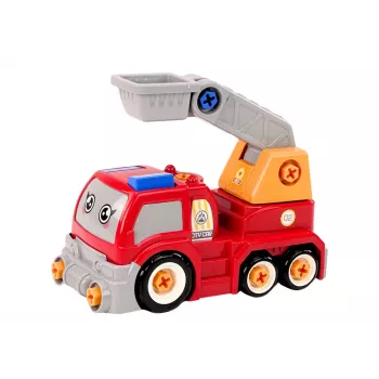 LEAN TOYS Cartoon Boom Truck To Disassemble DIY Red
