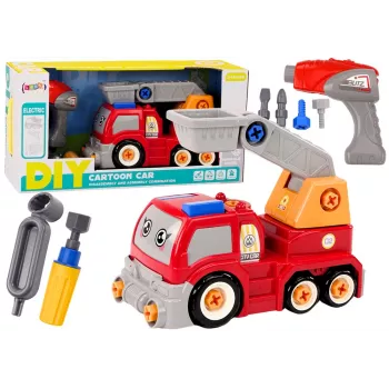 LEAN TOYS Cartoon Boom Truck To Disassemble DIY Red