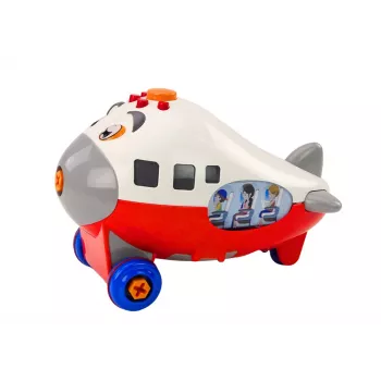 LEAN TOYS Cartoon Airplane Twisting Wings DIY Red