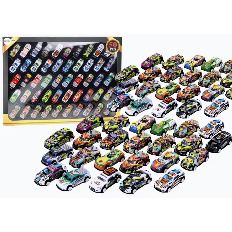 LEAN TOYS Spyruoklių rinkinys automobiliams, varikliniams automobiliams, spalvingas, 50 vnt.