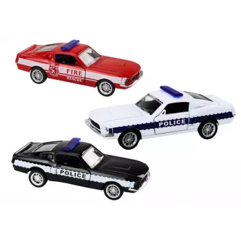 LEAN TOYS Policijos automobilis, gaisrinė, greitosios pagalbos automobilis 1:32 Mix