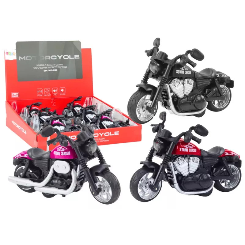 LEAN TOYS Harley Sports Motorcycle with Friction Drive 3 Spalvų