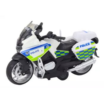 LEAN TOYS Sportinis motociklas su inercine pavara, 3 dizainai, geltona oranžinė balta