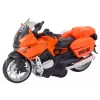 LEAN TOYS Sportinis motociklas su inercine pavara, 3 dizainai, geltona oranžinė balta