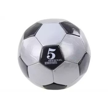 LEAN TOYS Classic 24 cm Football Ball, Size 5, Gray