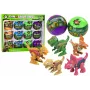 LEAN TOYS Dinosaur Rolling Eggs 12 Pieces Set Colorful