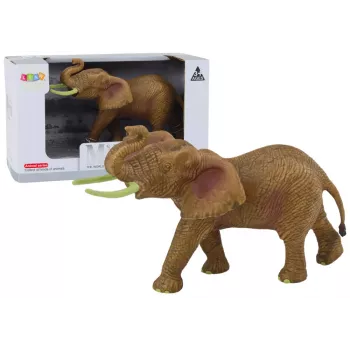 LEAN TOYS Collectible Figurine African Elephant With Raised Trunk Safari