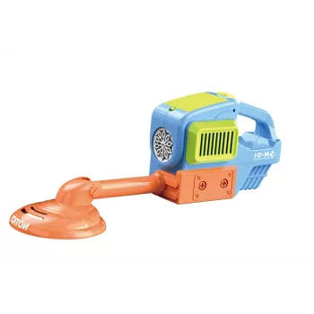 LEAN TOYS Soap Bubble Machine Lawn Mower Trimmer Two Fluids Blue