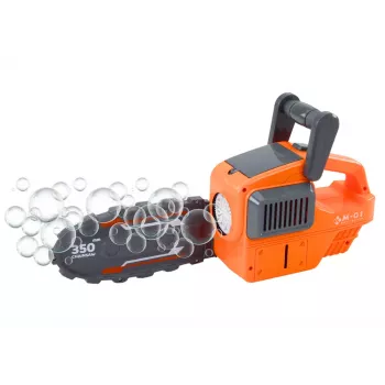LEAN TOYS Soap Bubble Machine Chainsaw Orange