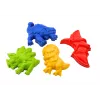LEAN TOYS Smėlio žaislų rinkinys su dušo laistytuvu ir dinozaurų formelėmis