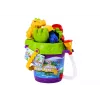 LEAN TOYS Smėlio žaislų rinkinys su dušo laistytuvu ir dinozaurų formelėmis