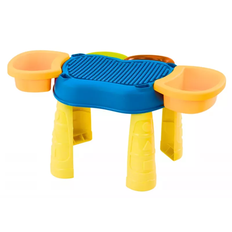 LEAN TOYS Multifunctional Table 4in1 Blocks Fishing Drawing Blue