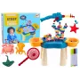 LEAN TOYS Multifunctional Table 4in1 Blocks Fishing Drawing Blue